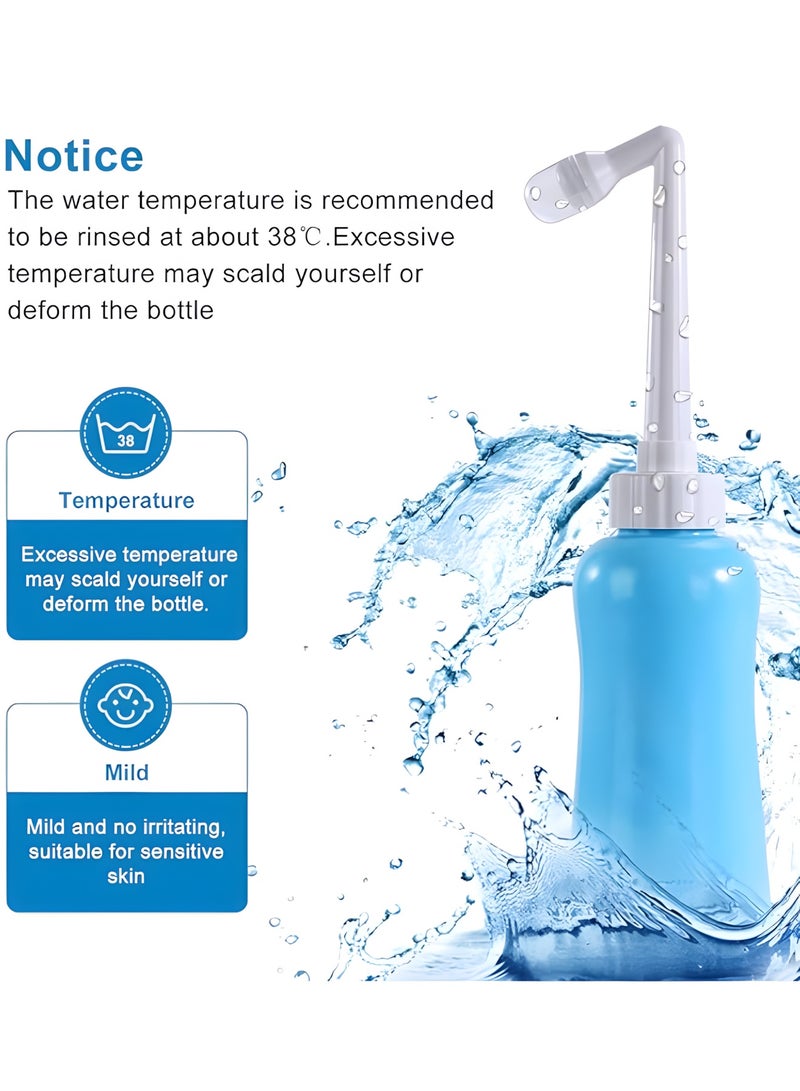 BIG MAX Portable Bidet Sprayer Travel Shattaf for Toilet Personal Hygiene Cleaning/Soothing Postpartum Care/Baby Care Travel Bidet With Hand Held Bidet Bottle 350ML (Blue Color) - Image 3